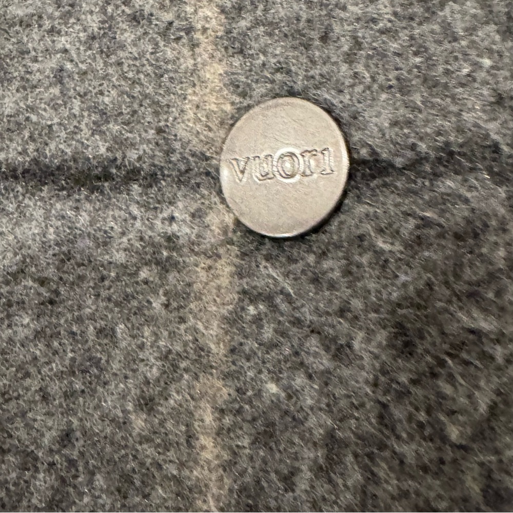 Vuori Plaid Coat in Gray and Cream - Picture 10 of 13